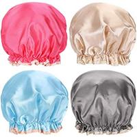 Promotional Cheap Personalized Shower Caps Solid Color Fancy Unique Large Shower Cap Hair Cover Bath Cap
